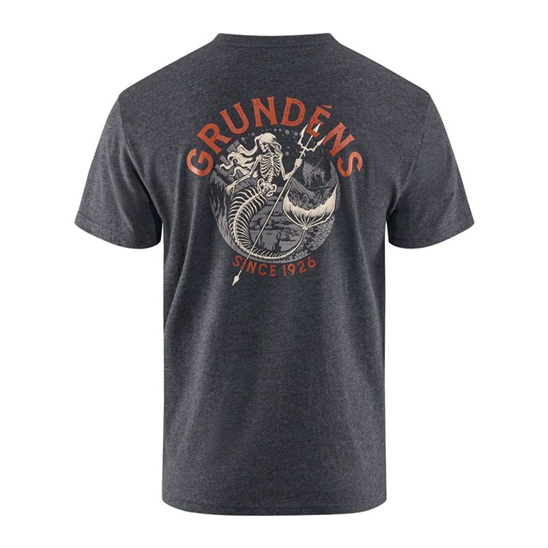 Grundens Dead Reckoning SS T-Shirt Heather Charcoal