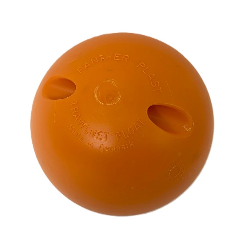 Trawl ball 8in, orange, with side hole