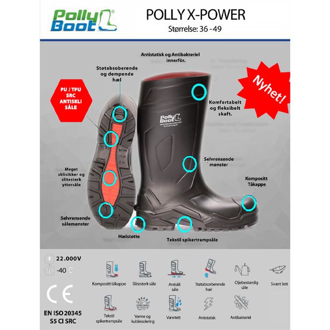 Main Image Pollyboot X-Power Vernestøvel ...
