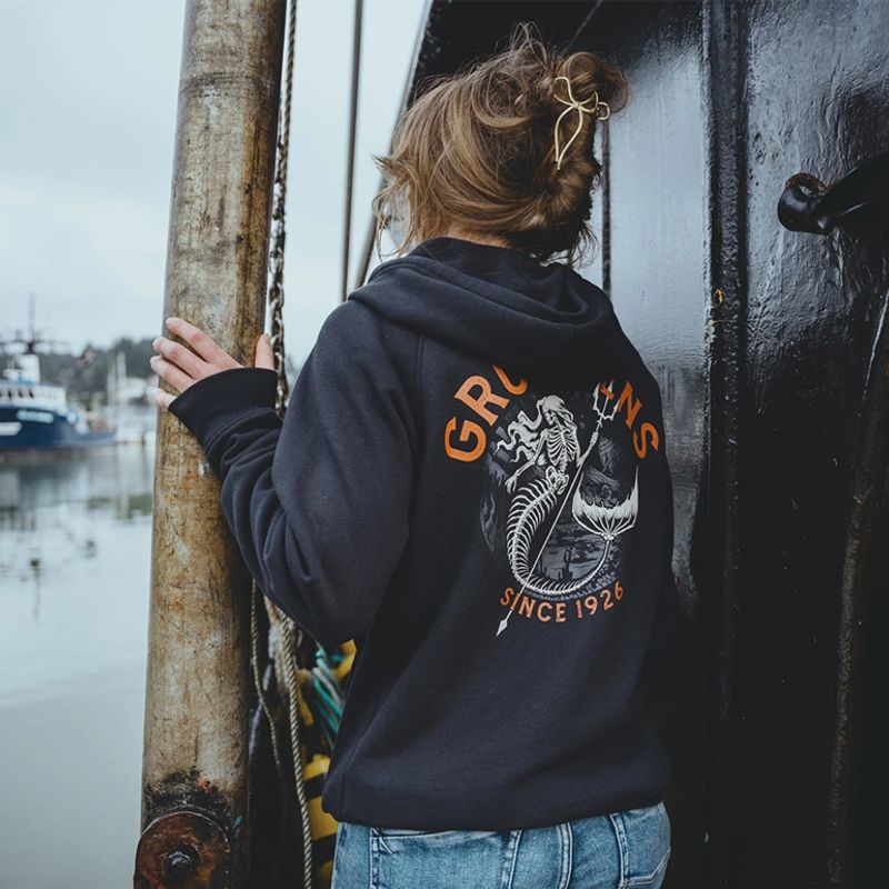 Grundens Womens Dead Reckoning Hoodie Black