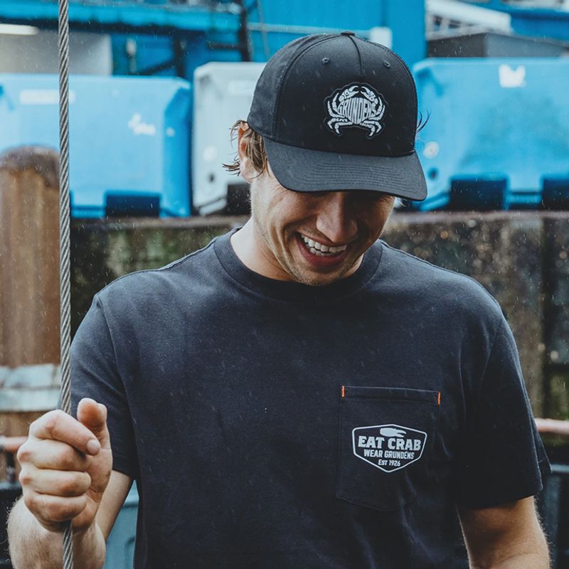 Grundens Eat Your Words RX Trucker Black Crab