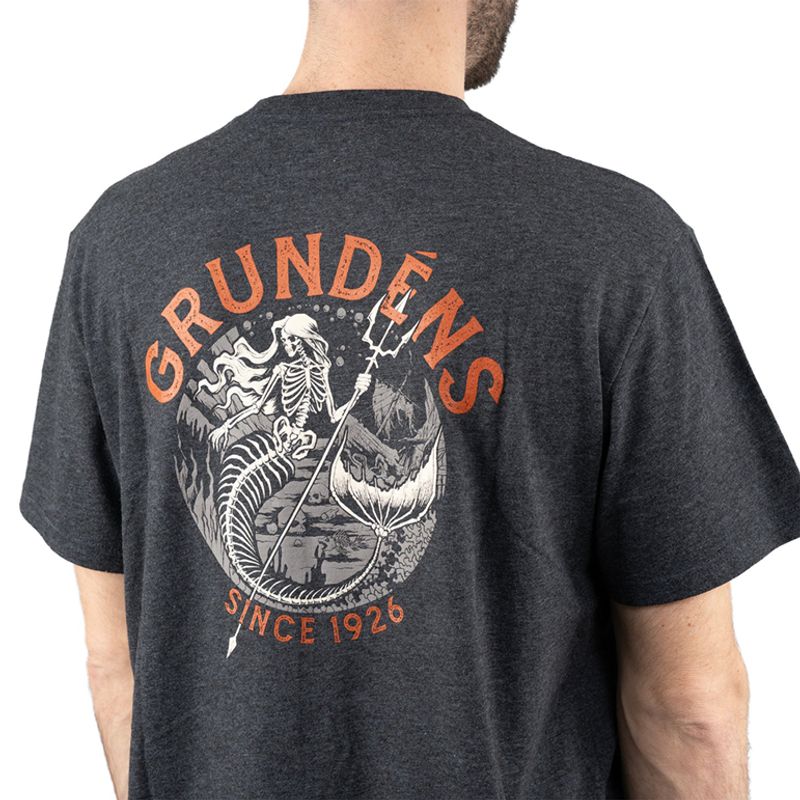 Grundens Dead Reckoning SS T-Shirt Heather Charcoal